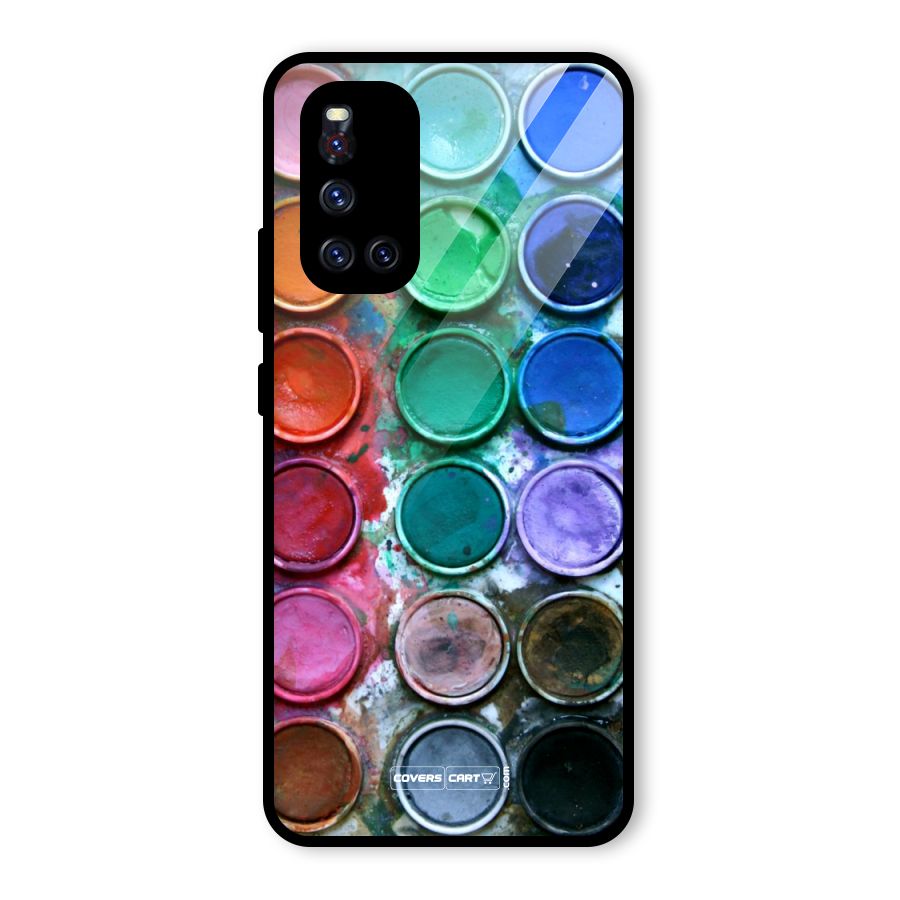 Water Paint Box Glass Back Case for Vivo V19