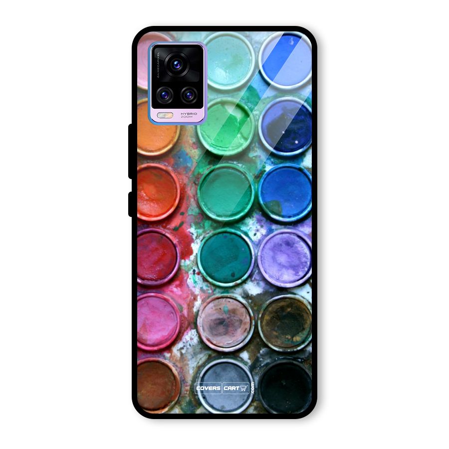 Water Paint Box Glass Back Case for Vivo V20 Pro