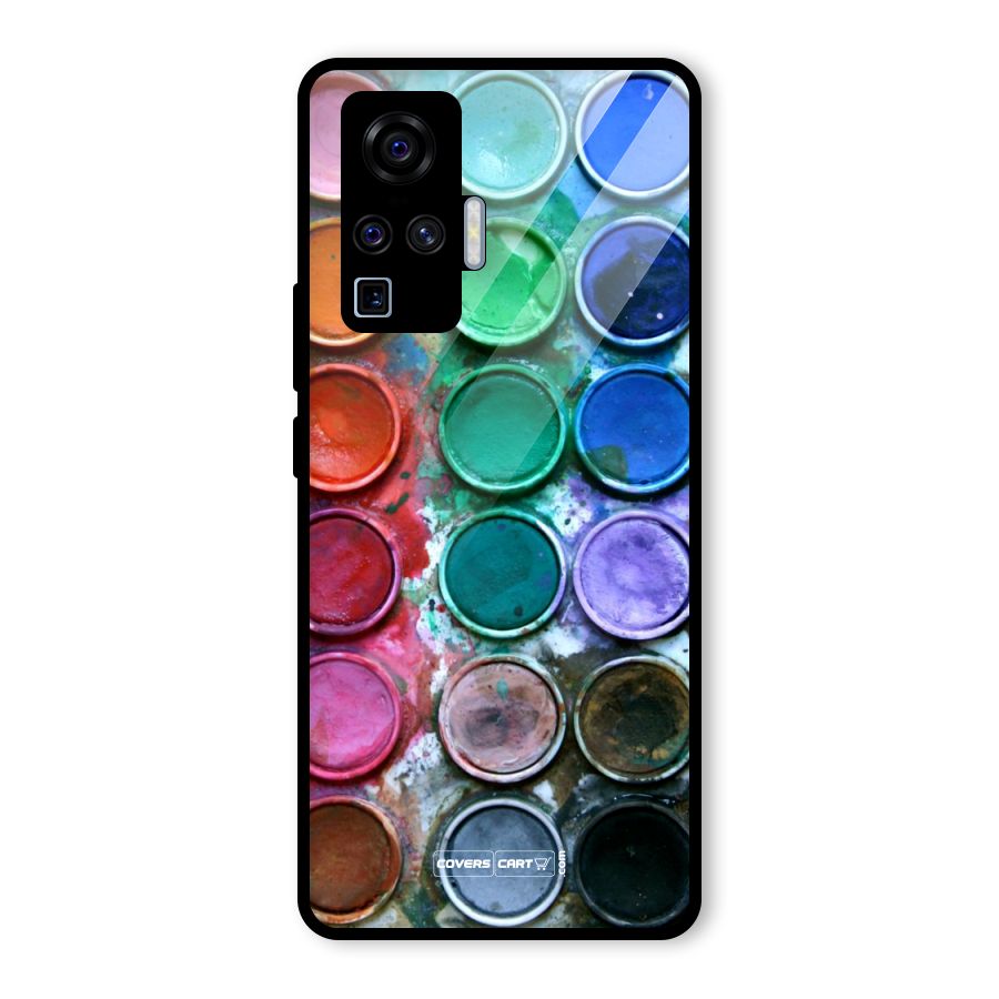 Water Paint Box Glass Back Case for Vivo X50 Pro