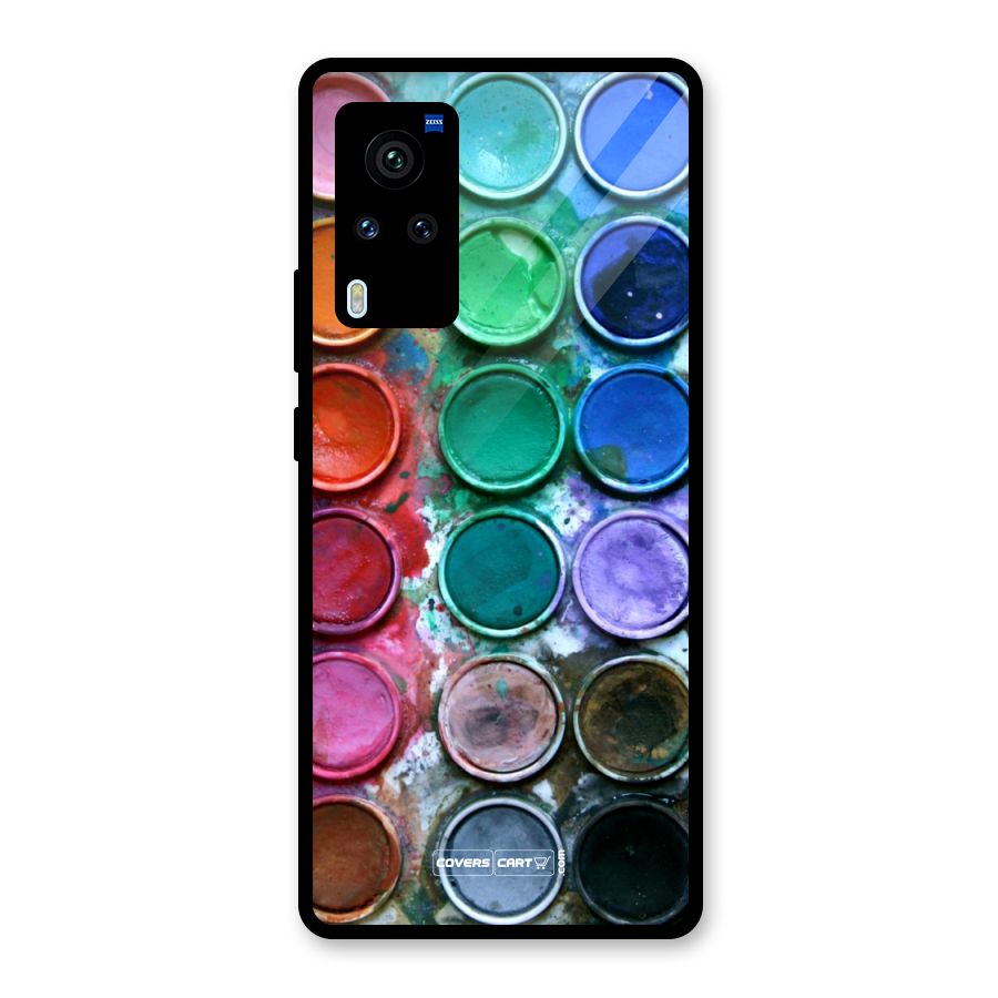 Water Paint Box Glass Back Case for Vivo X60 Pro