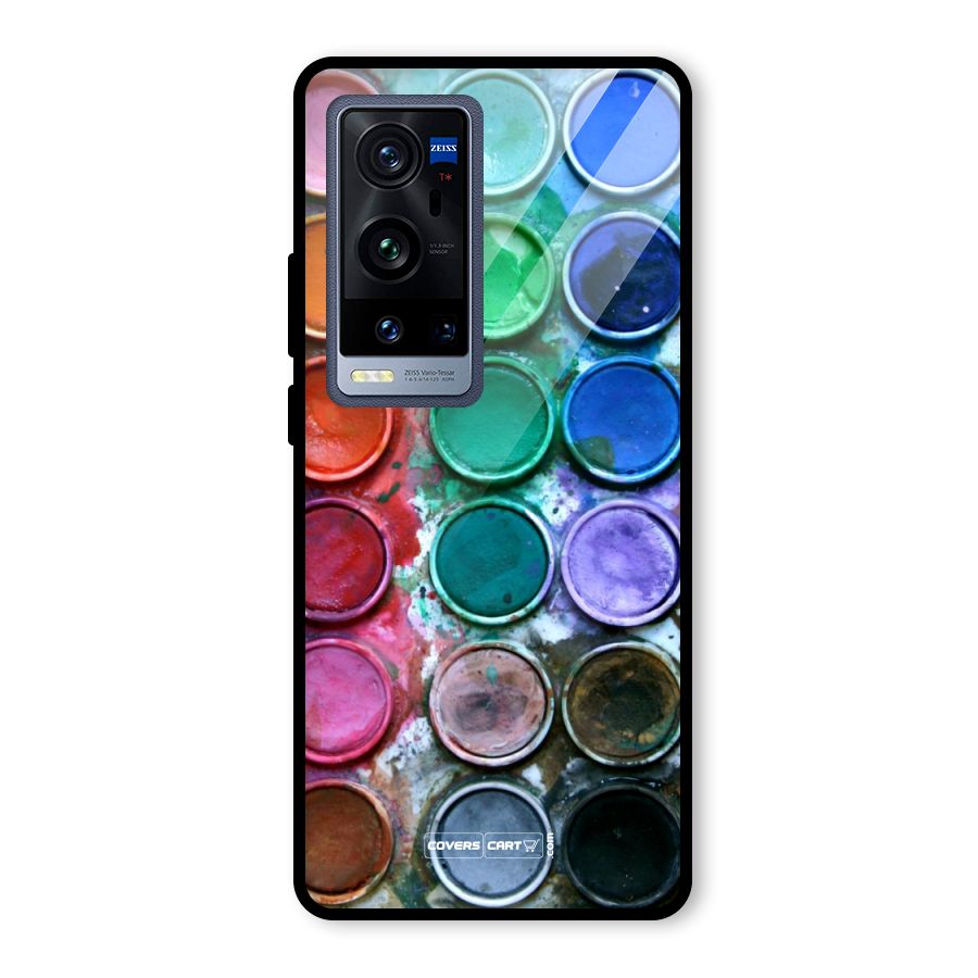 Water Paint Box Glass Back Case for Vivo X60 Pro Plus