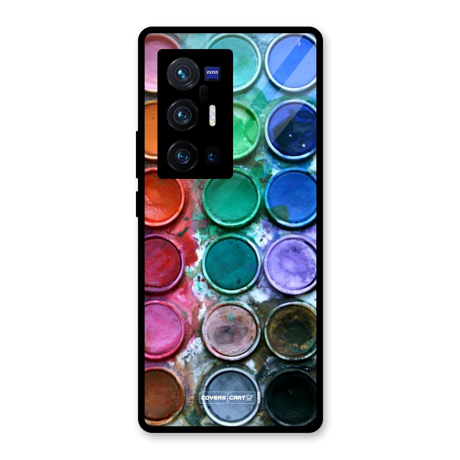 Water Paint Box Glass Back Case for Vivo X70 Pro Plus