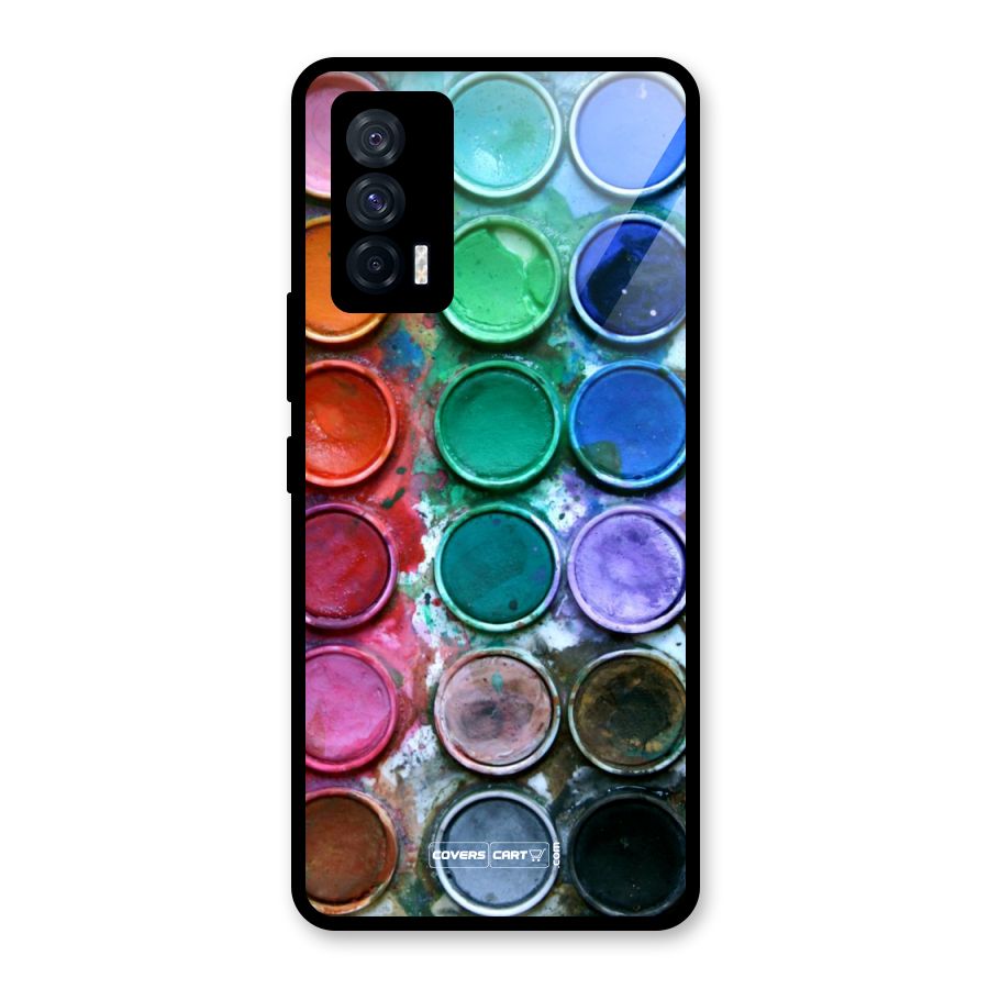 Water Paint Box Glass Back Case for Vivo iQOO 7 5G