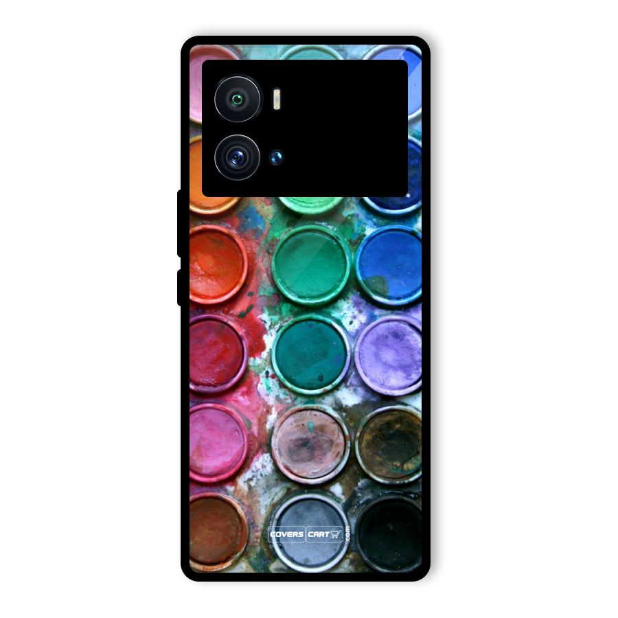Water Paint Box Glass Back Case for Vivo iQOO 9 Pro
