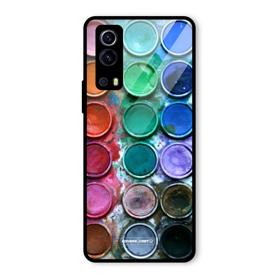 Water Paint Box Glass Back Case for Vivo iQOO Z3
