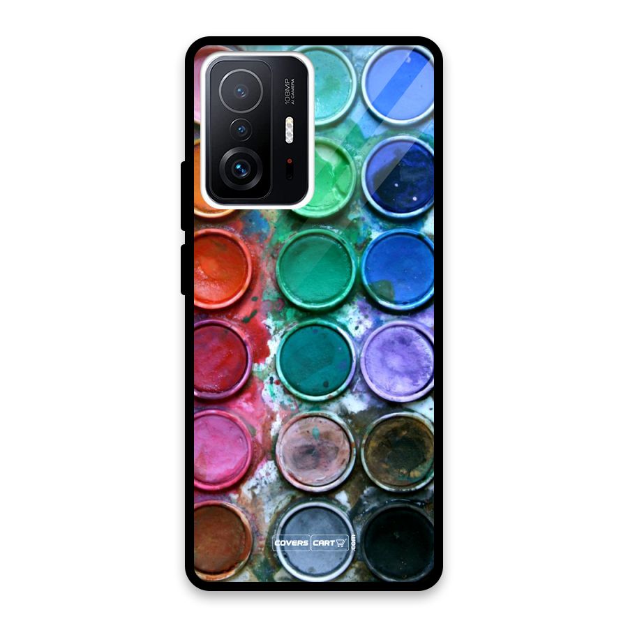 Water Paint Box Glass Back Case for Xiaomi 11T Pro