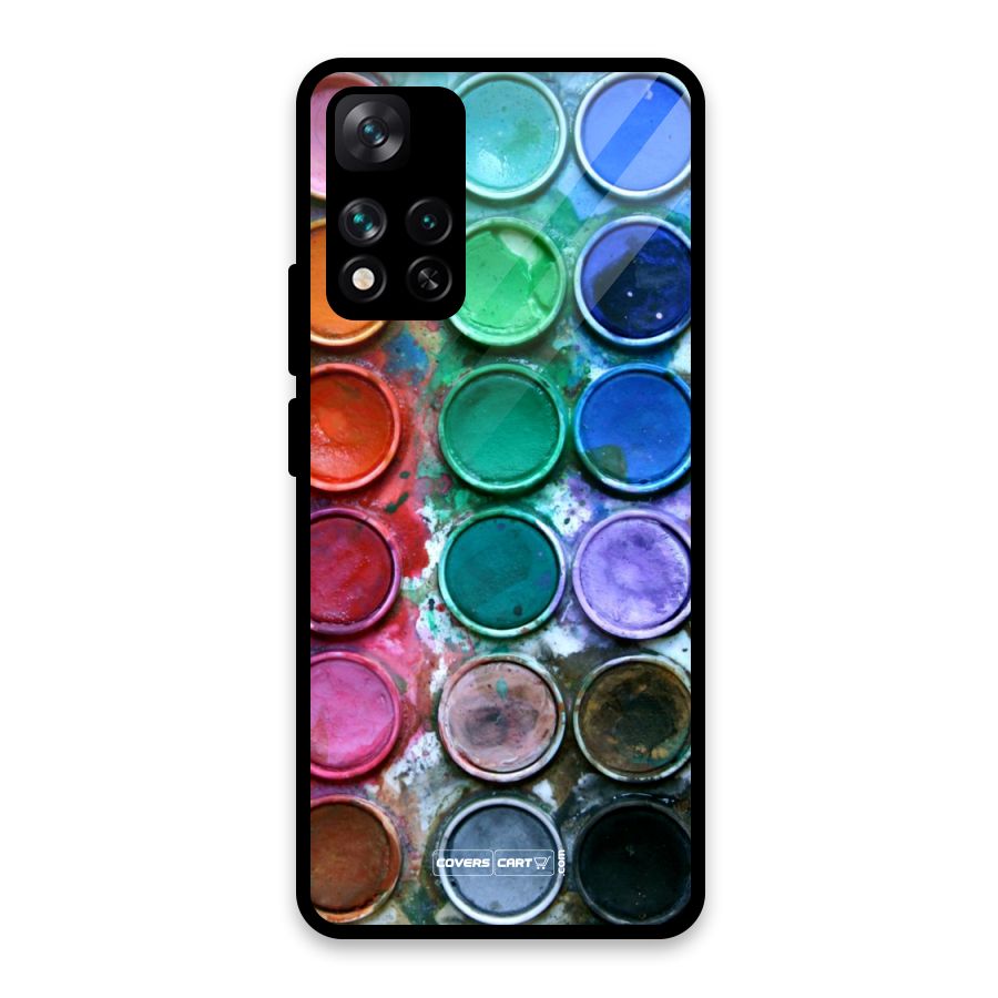 Water Paint Box Glass Back Case for Xiaomi 11i HyperCharge 5G