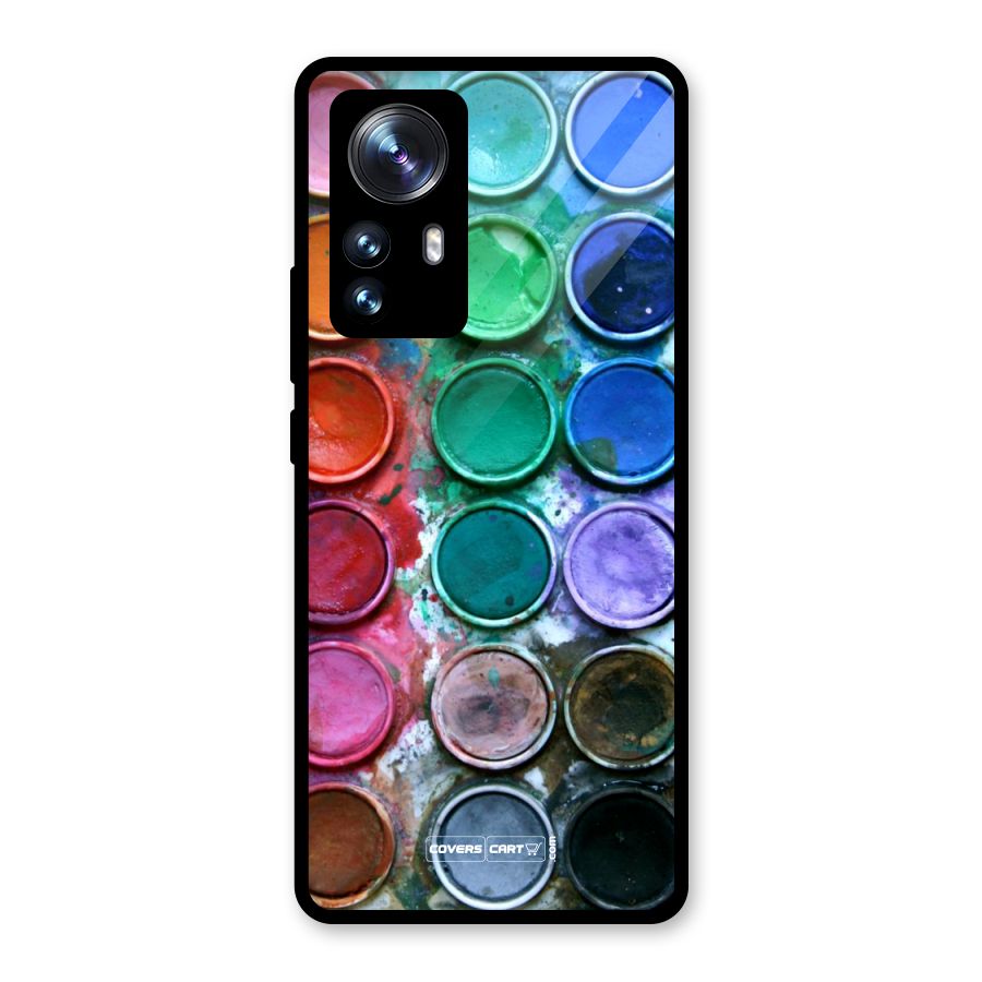 Water Paint Box Glass Back Case for Xiaomi 12 Pro