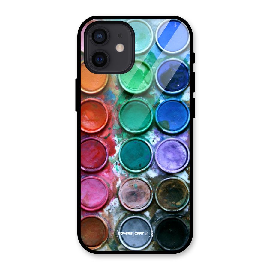 Water Paint Box Glass Back Case for iPhone 12