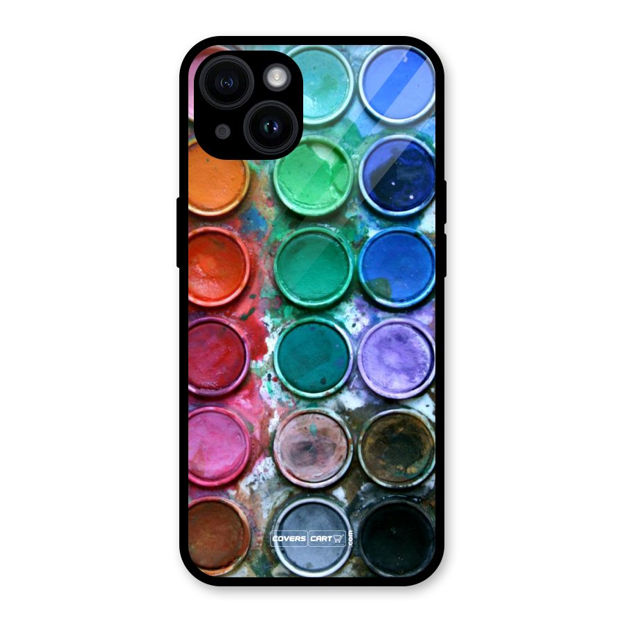 Water Paint Box Glass Back Case for iPhone 14