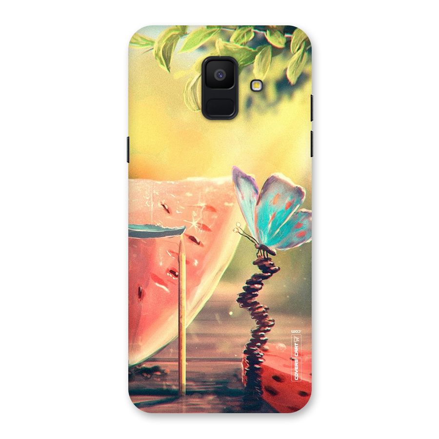 Watermelon Butterfly Back Case for Galaxy A6 (2018)