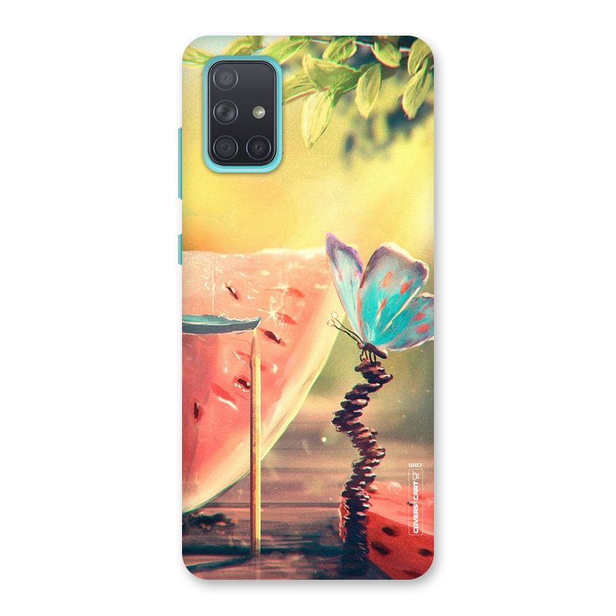 Watermelon Butterfly Back Case for Galaxy A71