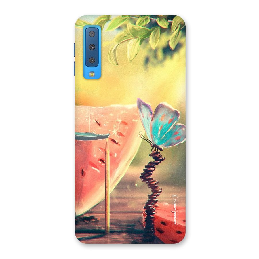Watermelon Butterfly Back Case for Galaxy A7 (2018)
