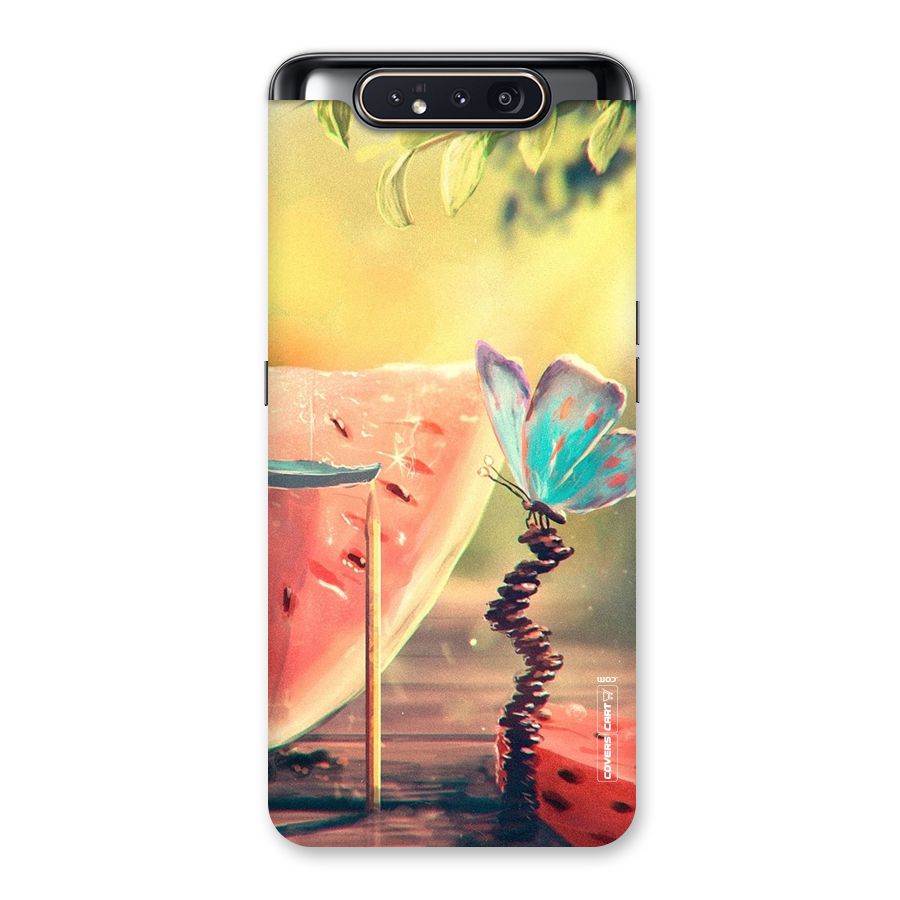 Watermelon Butterfly Back Case for Galaxy A80