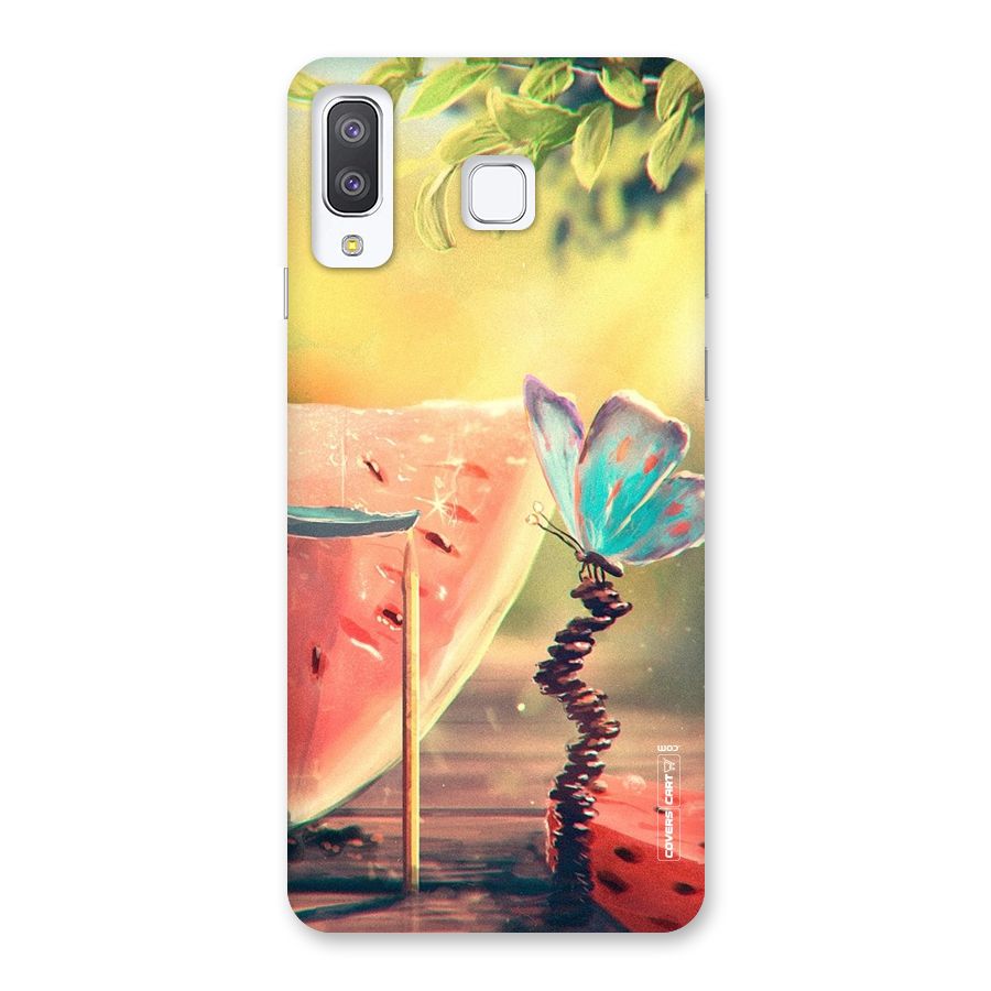 Watermelon Butterfly Back Case for Galaxy A8 Star