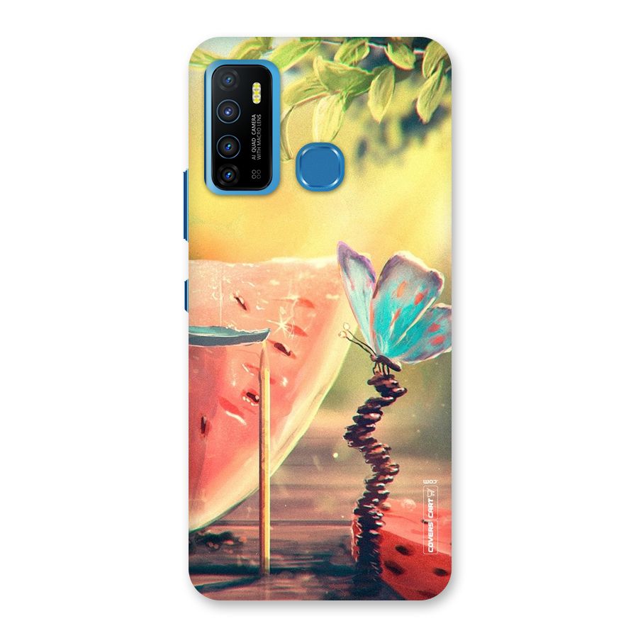 Watermelon Butterfly Back Case for Infinix Hot 9