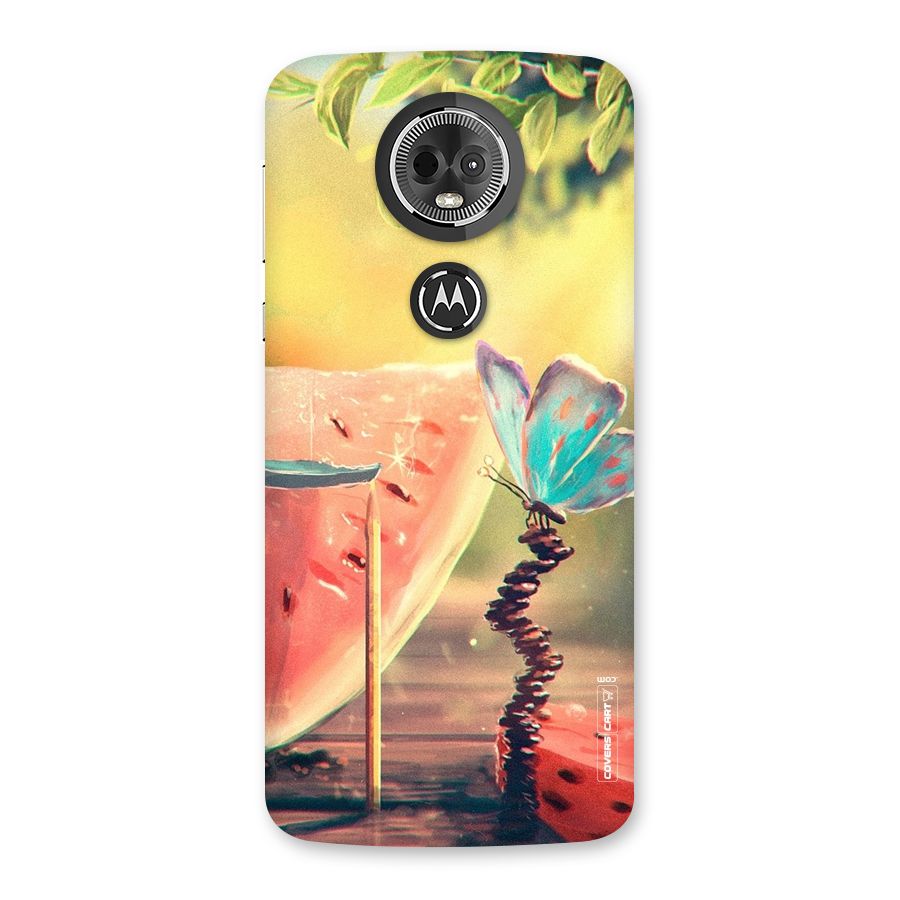 Watermelon Butterfly Back Case for Moto E5 Plus