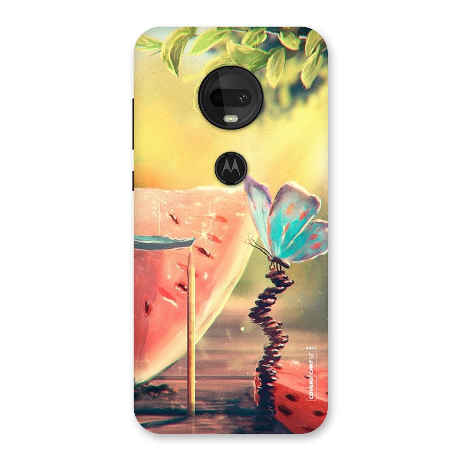 Watermelon Butterfly Back Case for Moto G7