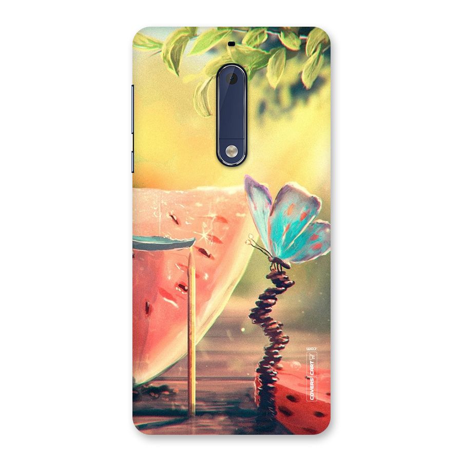 Watermelon Butterfly Back Case for Nokia 5