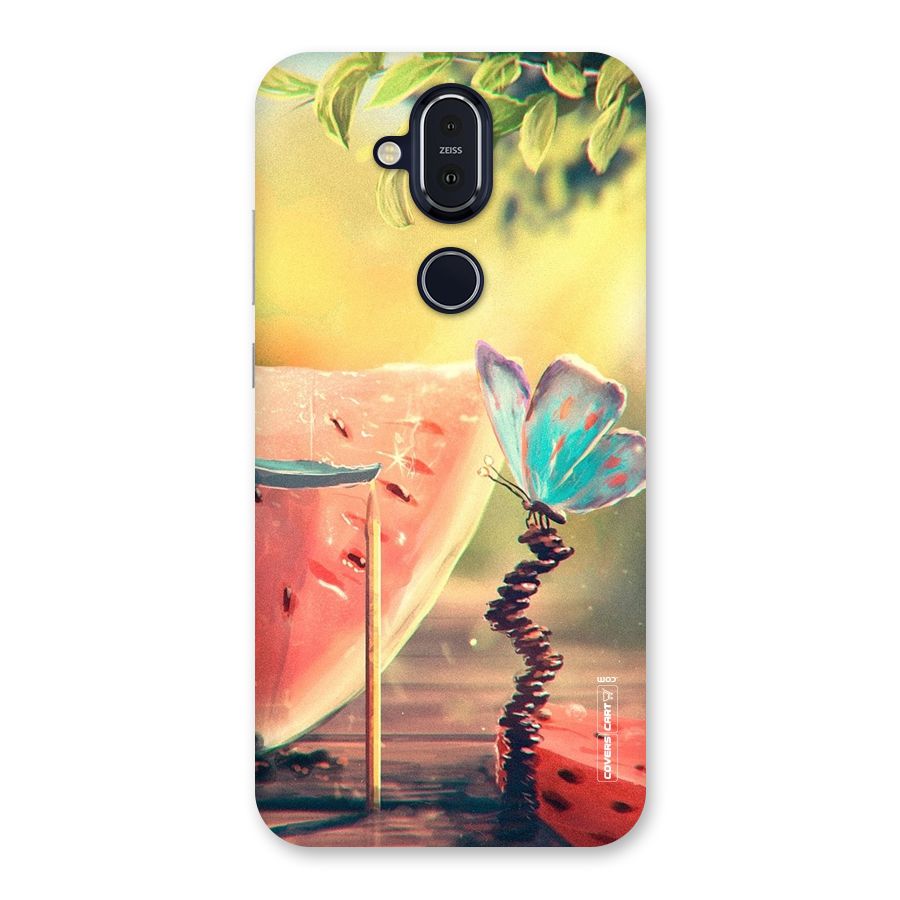 Watermelon Butterfly Back Case for Nokia 8.1