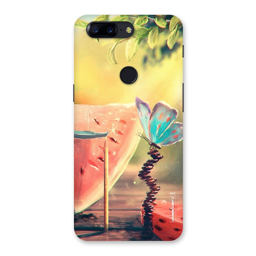 Watermelon Butterfly Back Case for OnePlus 5T