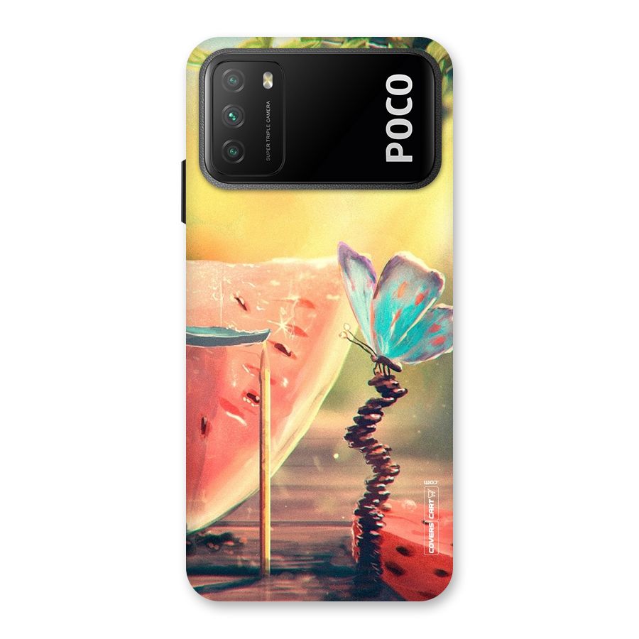 Watermelon Butterfly Back Case for Poco M3