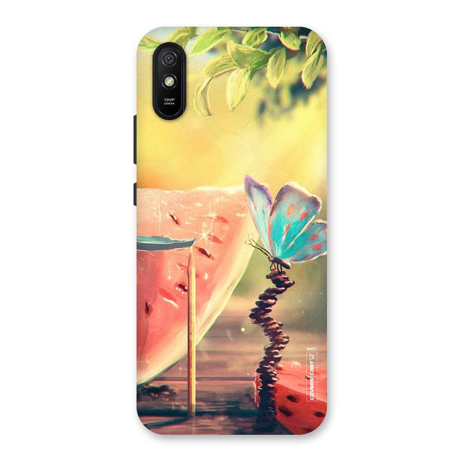 Watermelon Butterfly Back Case for Redmi 9A