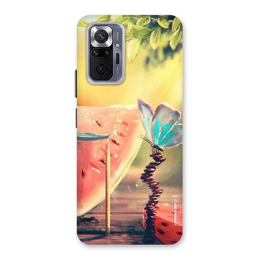 Watermelon Butterfly Back Case for Redmi Note 10 Pro