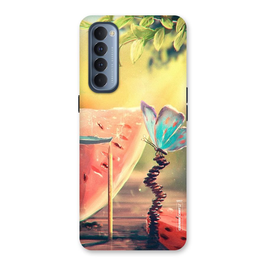 Watermelon Butterfly Back Case for Reno4 Pro