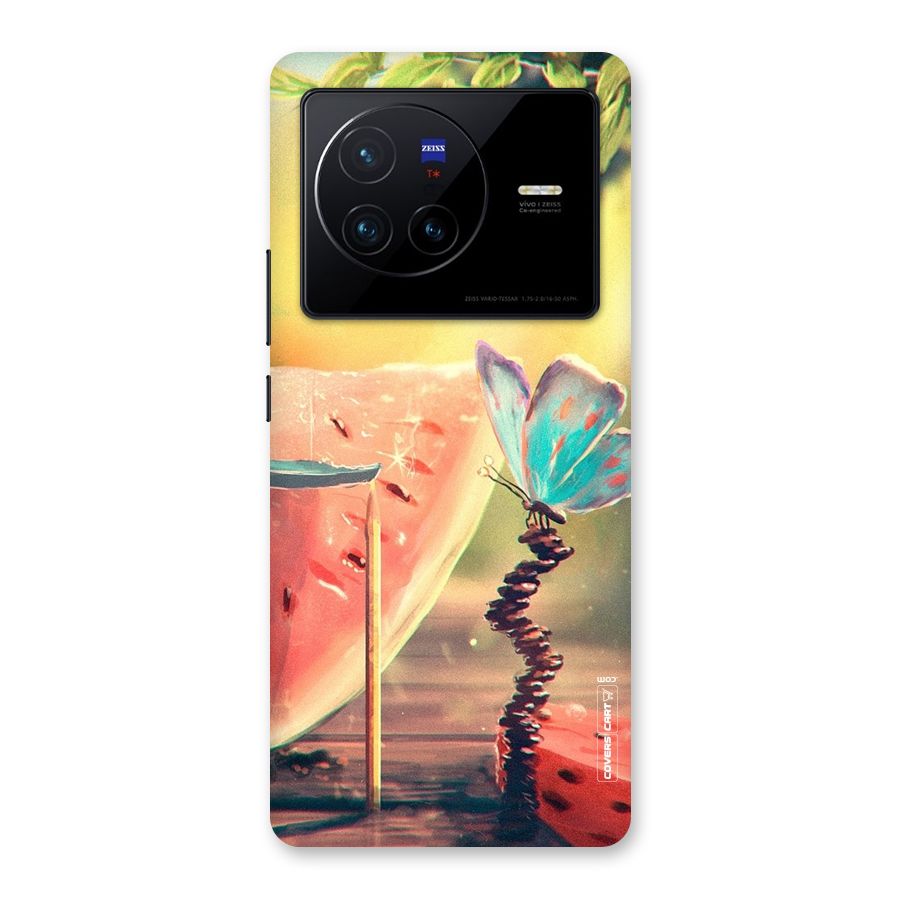 Watermelon Butterfly Back Case for Vivo X80
