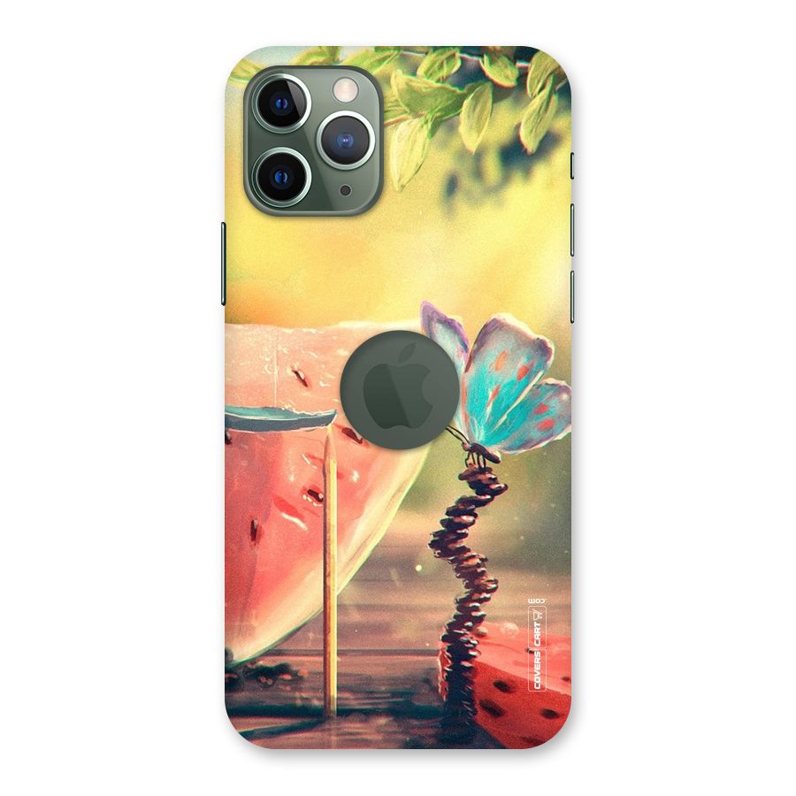 Watermelon Butterfly Back Case for iPhone 11 Pro Logo  Cut