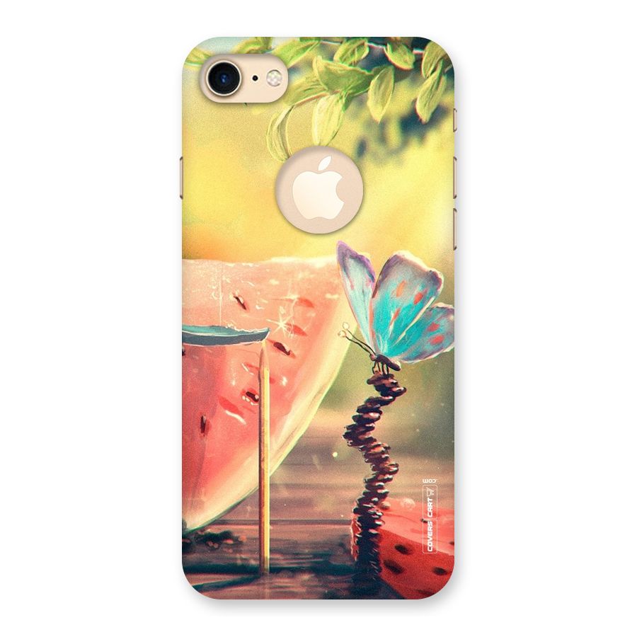 Watermelon Butterfly Back Case for iPhone 7 Logo Cut