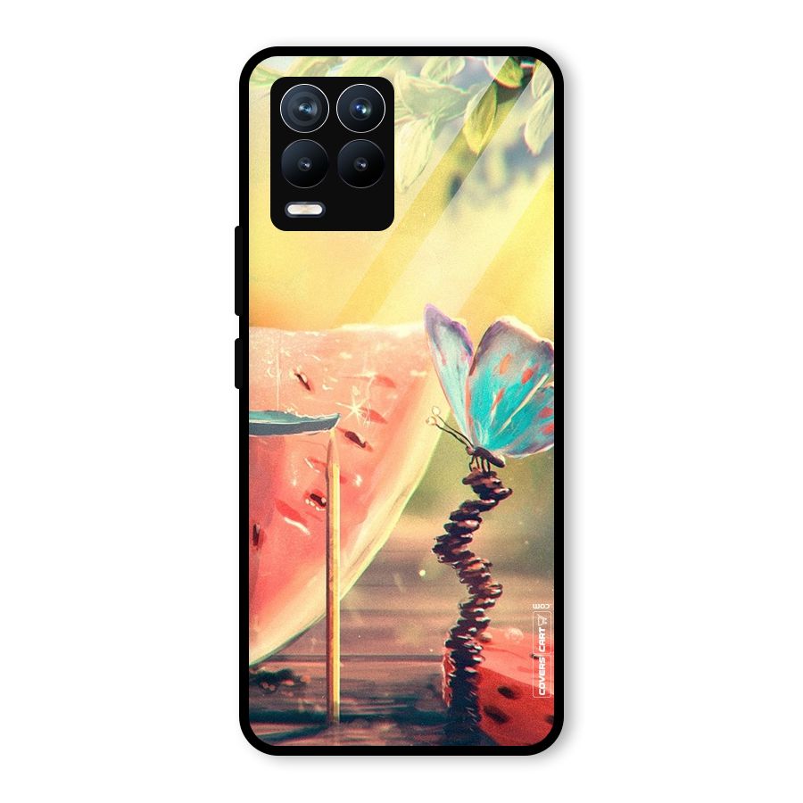 Watermelon Butterfly Glass Back Case for Realme 8