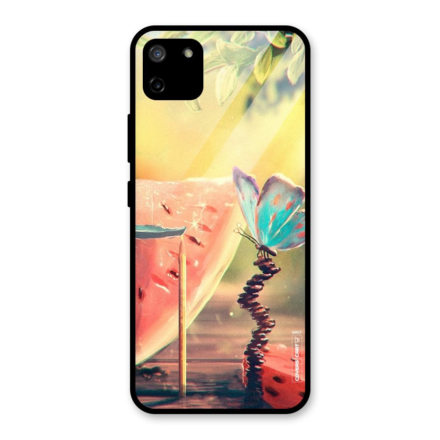 Watermelon Butterfly Glass Back Case for Realme C11