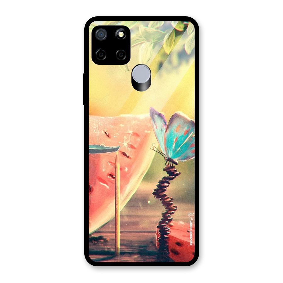Watermelon Butterfly Glass Back Case for Realme Narzo 20