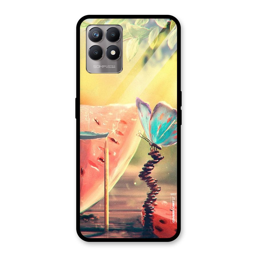 Watermelon Butterfly Glass Back Case for Realme Narzo 50