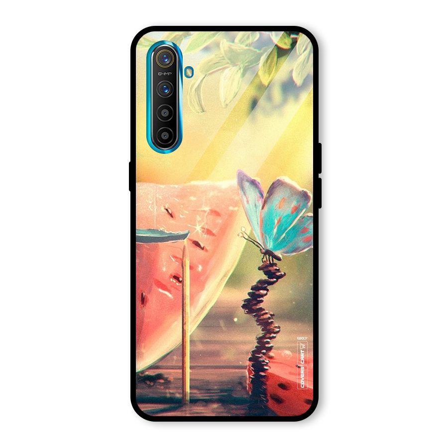 Watermelon Butterfly Glass Back Case for Realme X2
