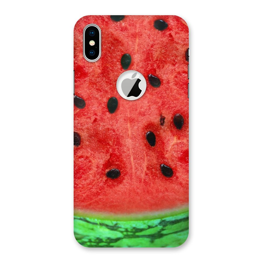 Watermelon Design Back Case for iPhone X Logo Cut