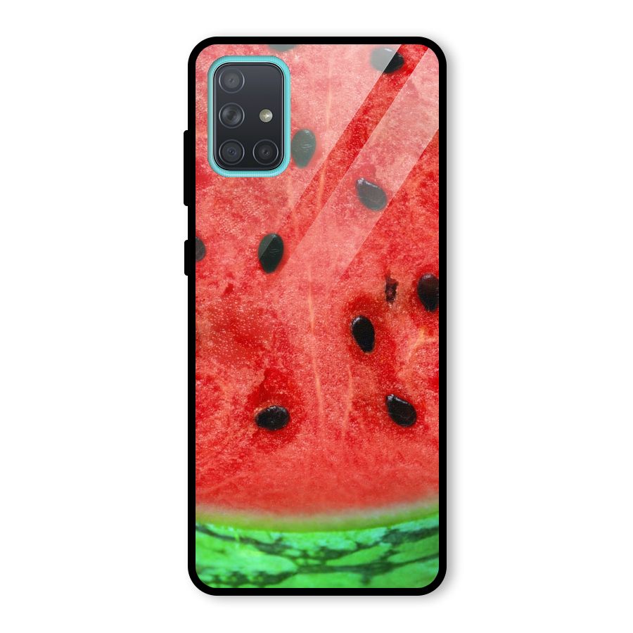 Watermelon Design Glass Back Case for Galaxy A71