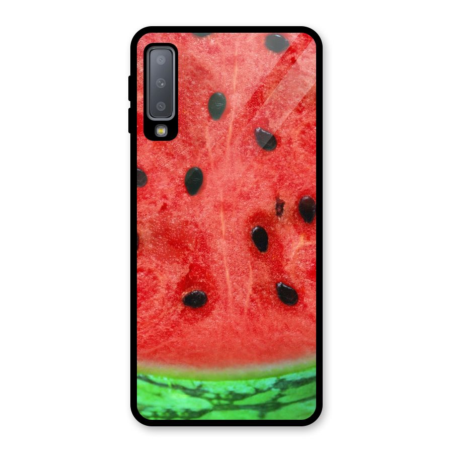 Watermelon Design Glass Back Case for Galaxy A7 (2018)