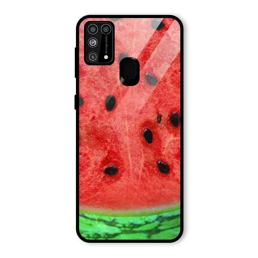 Watermelon Design Glass Back Case for Galaxy F41