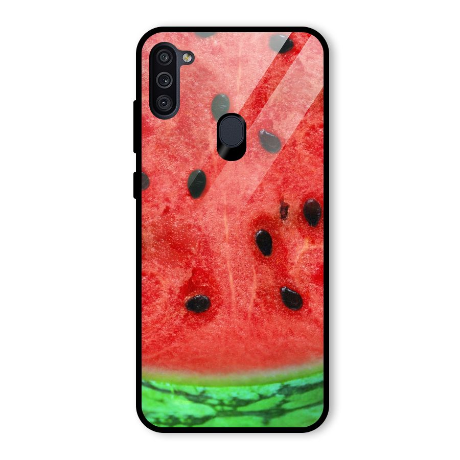 Watermelon Design Glass Back Case for Galaxy M11