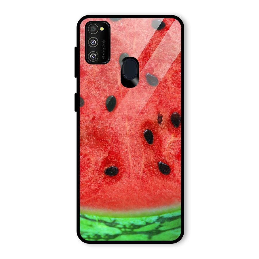 Watermelon Design Glass Back Case for Galaxy M30s