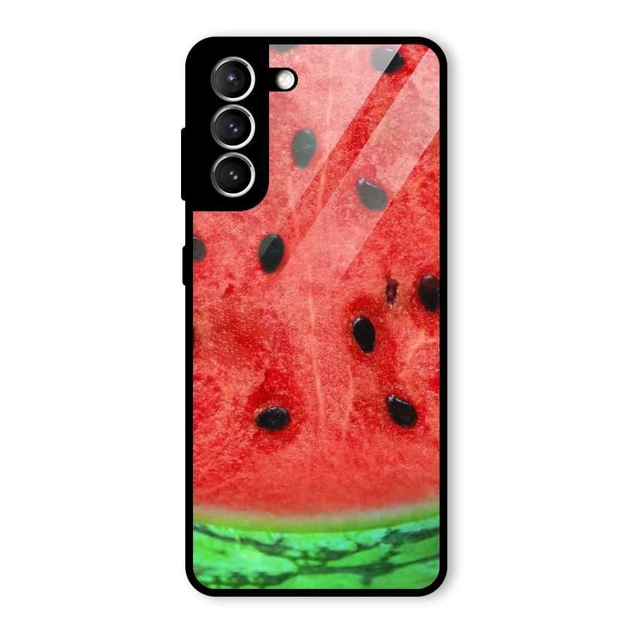 Watermelon Design Glass Back Case for Galaxy S21 5G