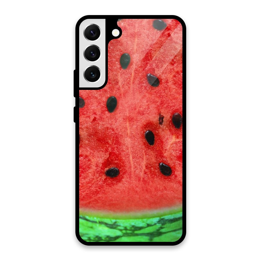 Watermelon Design Glass Back Case for Galaxy S22 Plus 5G