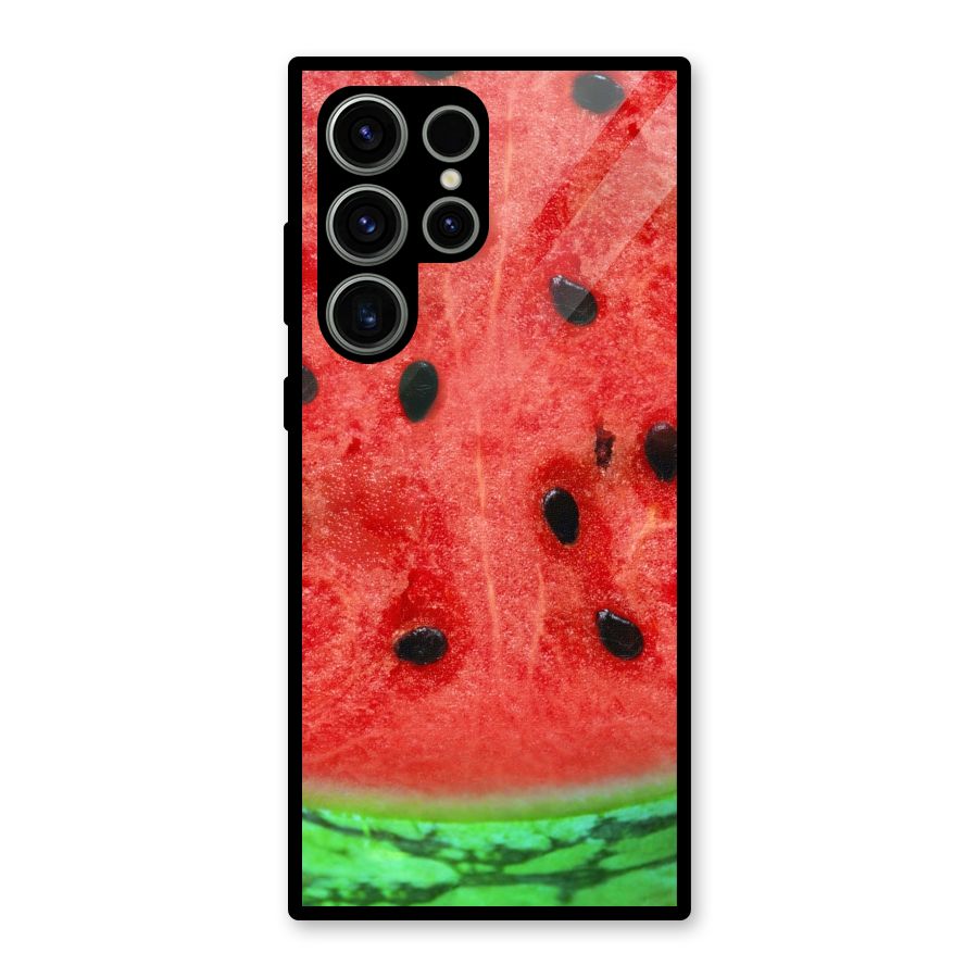 Watermelon Design Glass Back Case for Galaxy S23 Ultra