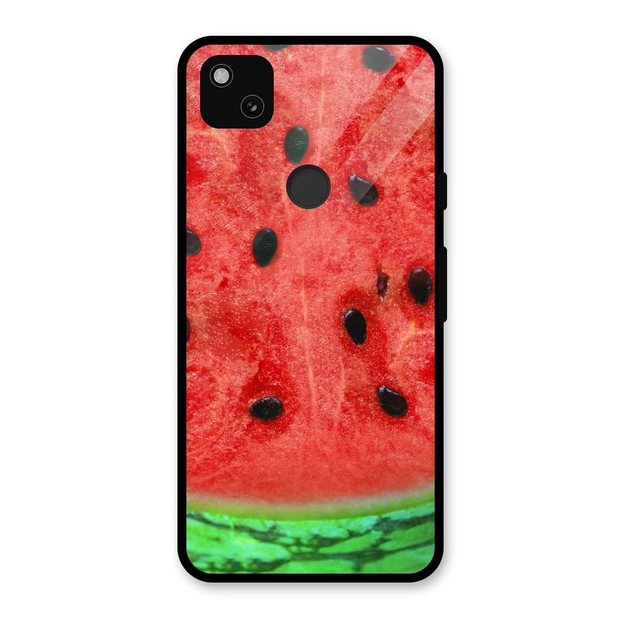 Watermelon Design Glass Back Case for Google Pixel 4a