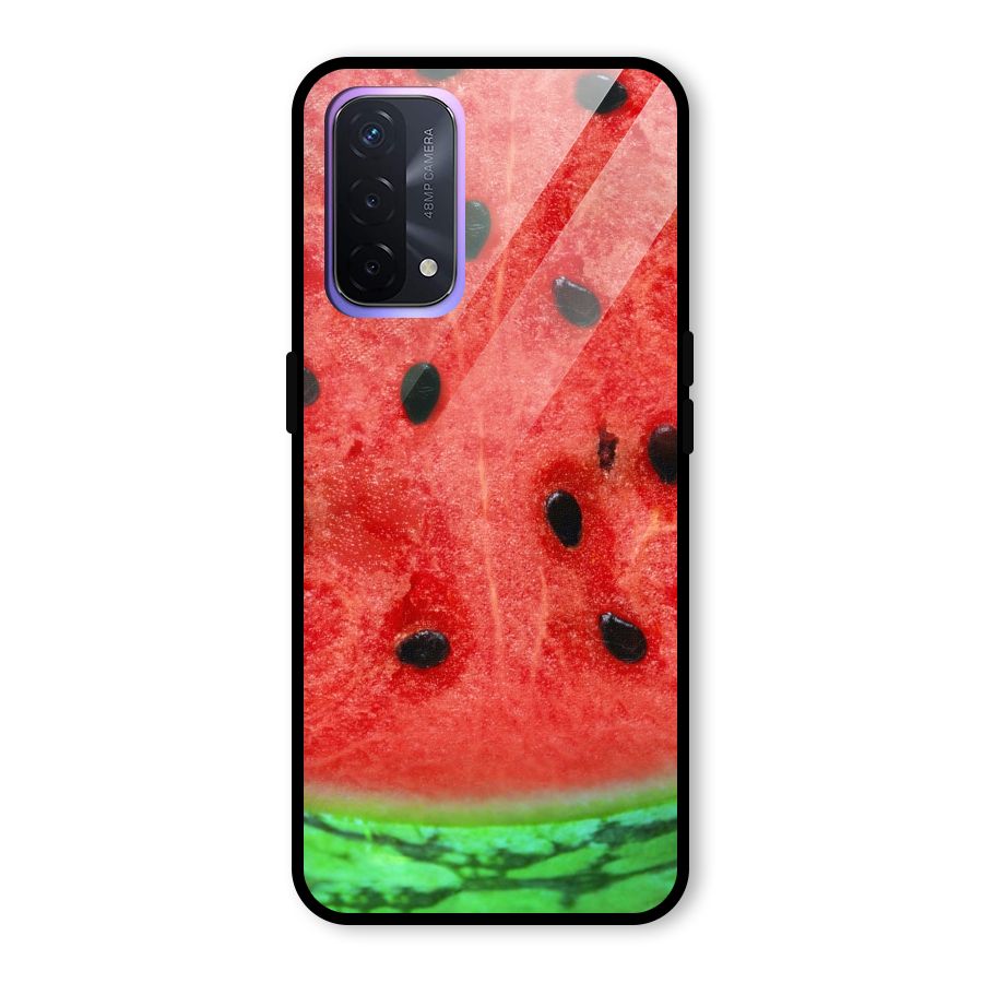 Watermelon Design Glass Back Case for Oppo A74 5G