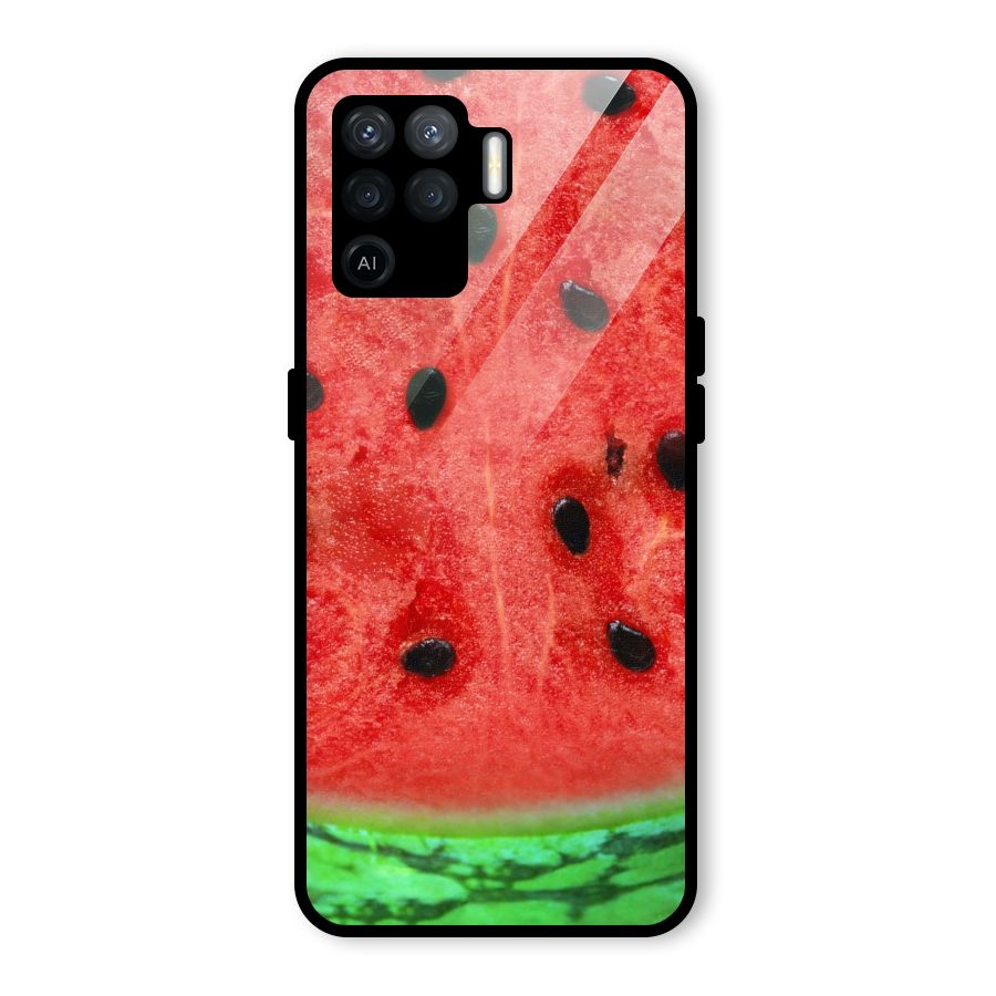 Watermelon Design Glass Back Case for Oppo F19 Pro