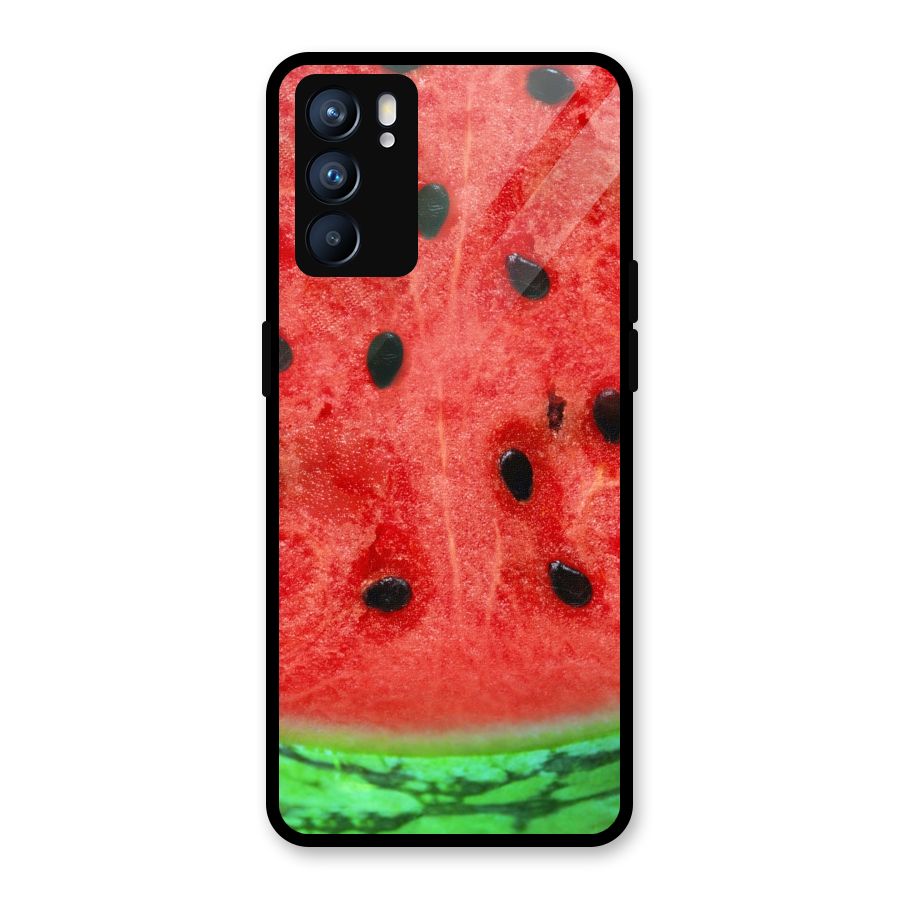 Watermelon Design Glass Back Case for Oppo Reno6 5G